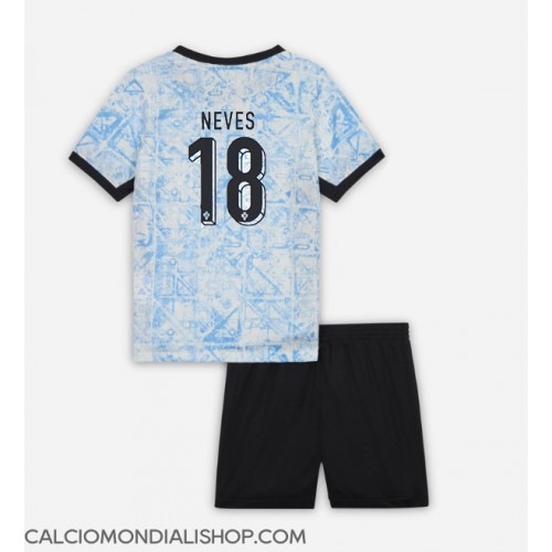 Maglie da calcio Portogallo Ruben Neves #18 Seconda Maglia Bambino Europei 2024 Manica Corta (+ Pantaloni corti)